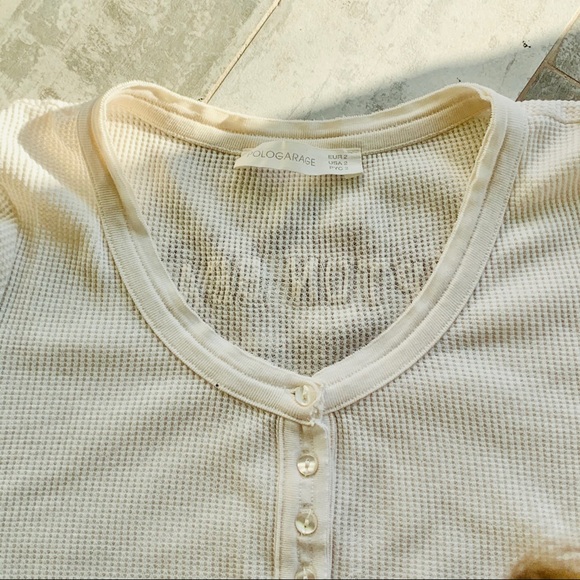 Pologarage Hampton Beach WAFLE Tee Tshirt crop top - Picture 3 of 8